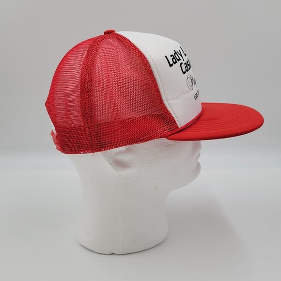 Vintage Lady Luck Casino Hotel The Players Place Foam Mesh Snapback Trucker Hat - Picture 4 of 10
